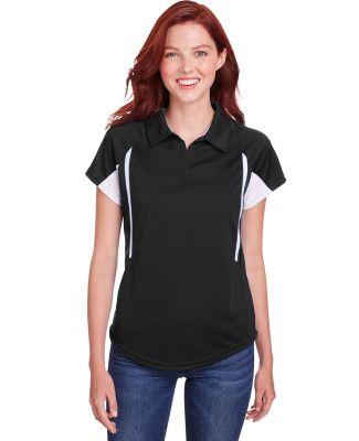 Holloway 222730 Women's Two-Tone Avenger Polo in Black/ white