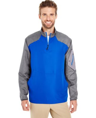Holloway 229155 Raider Quarter-Zip Jacket in Carbon print/ royal