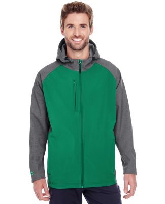 Holloway 229157 Raider Hooded Soft Shell Jacket in Carbon print/ forest