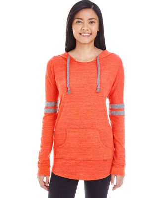 Holloway 229390 Women's Triblend Hooded Long Sleev in Vintage orange/ vintage grey