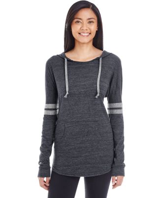 Holloway 229390 Women's Triblend Hooded Long Sleev in Vintage black/ vintage grey