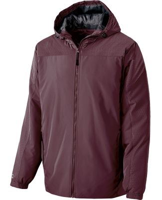Holloway 229017 Bionic Hooded Jacket in Maroon/ carbon