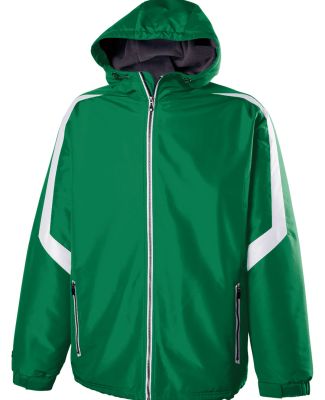 Holloway 229059 Charger Hooded Jacket in Kelly/ white