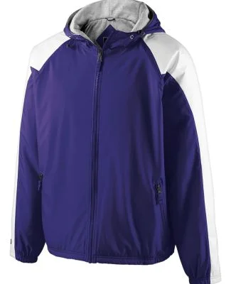 Holloway 229111 Homefield Hooded Jacket in Purple/ white
