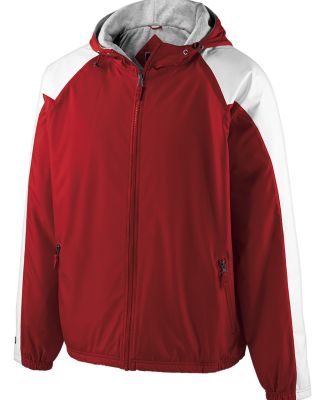 Holloway 229111 Homefield Hooded Jacket in Scarlet/ white