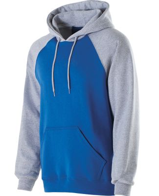 Holloway 229179 Athletic Fleece Banner Hooded Swea in Royal/ athletic heather