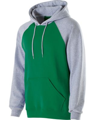 Holloway 229179 Athletic Fleece Banner Hooded Swea in Kelly/ athletic heather