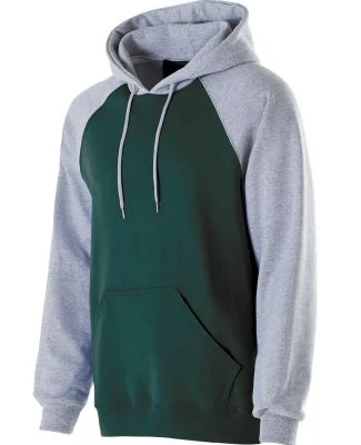 Holloway 229179 Athletic Fleece Banner Hooded Swea in Dark green/ athletic heather