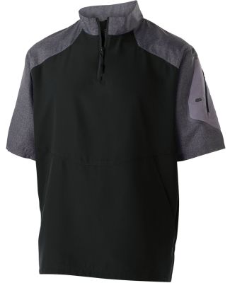 Holloway 229545 Raider Short Sleeve Quarter-Zip in Carbon print/ black