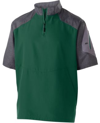 Holloway 229545 Raider Short Sleeve Quarter-Zip in Carbon print/ forest
