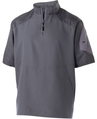 Holloway 229545 Raider Short Sleeve Quarter-Zip in Carbon print/ graphite