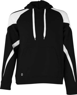 Holloway 229546 Athletic Fleece Prospect Hooded Sw in Black/ white