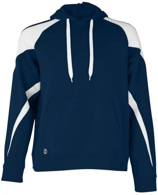 Holloway 229546 Athletic Fleece Prospect Hooded Sw in Navy/ white