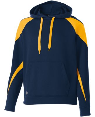 Holloway 229546 Athletic Fleece Prospect Hooded Sw in Navy/ light gold