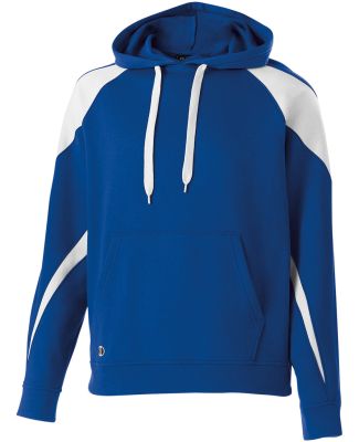 Holloway 229546 Athletic Fleece Prospect Hooded Sw in Royal/ white