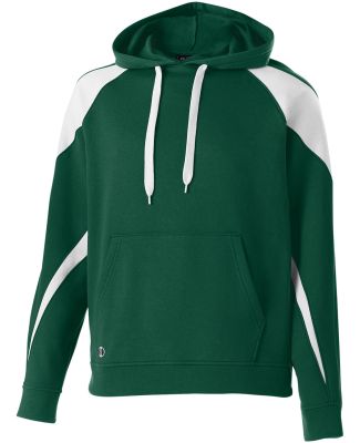 Holloway 229546 Athletic Fleece Prospect Hooded Sw in Forest/ white