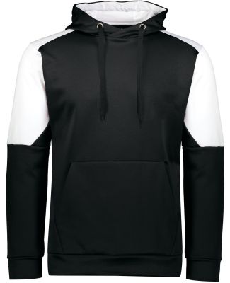 Holloway 222540 Blue Chip Hooded Sweatshirt in Black/ white