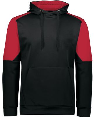 Holloway 222540 Blue Chip Hooded Sweatshirt in Iron/ white