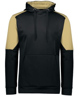 Holloway 222540 Blue Chip Hooded Sweatshirt in Black/ vegas gold