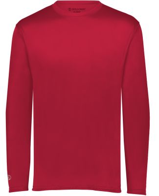 Holloway 222822 Momentum Long Sleeve T-Shirt in Scarlet