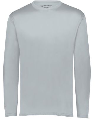 Holloway 222822 Momentum Long Sleeve T-Shirt in Silver