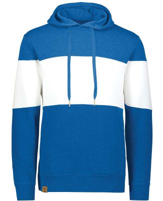 Holloway 229563 All-American Fleece Colorblocked H in Royal heather/ white