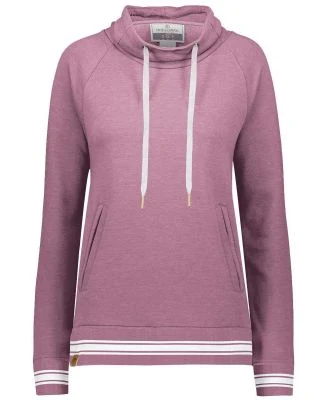 Holloway 229763 Women's All-American Fleece Funnel in Dusty rose heather/ white