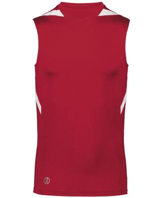Holloway 221037 PR Max Compression Jersey in Scarlet/ white
