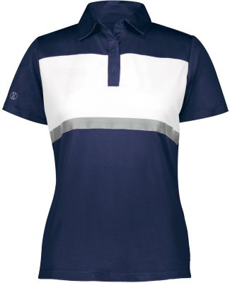 Holloway 222776 Women's Prism Bold Polo in Navy/ white