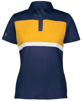 Holloway 222776 Women's Prism Bold Polo in Navy/ gold