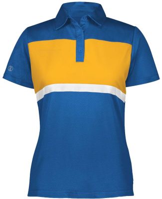 Holloway 222776 Women's Prism Bold Polo in Royal/ gold