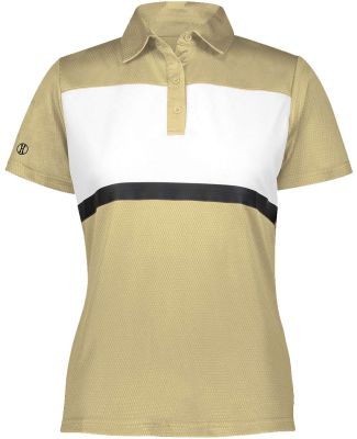 Holloway 222776 Women's Prism Bold Polo in Vegas gold/ white