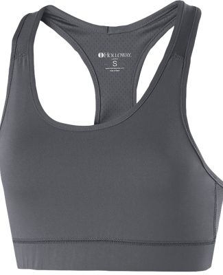Holloway 223300 Women's Vent Sports Bra in Graphite