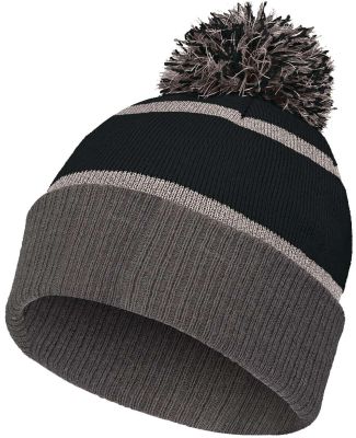Holloway 223816 8 1/2" Reflective Knit Beanie in Black/ carbon