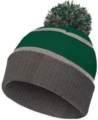 Holloway 223816 8 1/2" Reflective Knit Beanie in Forest/ carbon