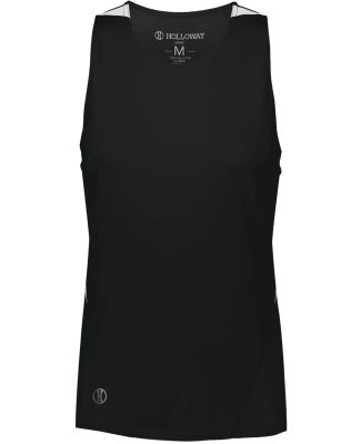 Holloway 221335 Women's PR Max Track Racerback Jer in Black/ white
