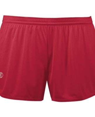 Holloway 221336 Women's PR Max Track Shorts in Scarlet