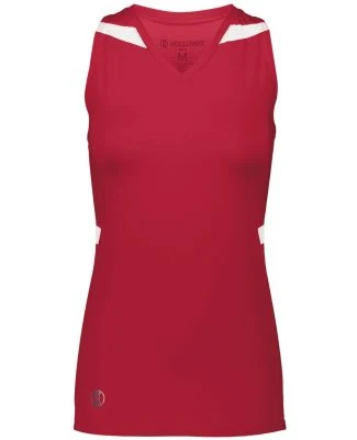 Holloway 221337 Women's PR Max Compression Racerba in Scarlet/ white