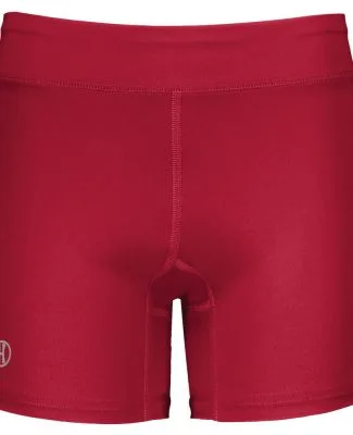 Holloway 221338 Women's PR Max Compression Shorts in Scarlet