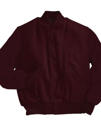 Holloway 224183 Varsity Wool Jacket in Maroon