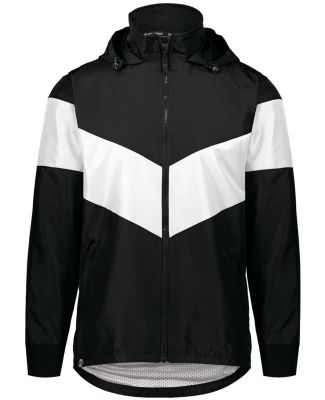 Holloway 229527 Potomac Hooded Jacket in Black/ white