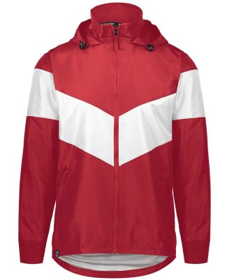Holloway 229527 Potomac Hooded Jacket in Scarlet/ white