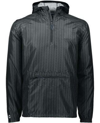 Holloway 229554 Range Hooded Packable Quarter-Zip  in Black