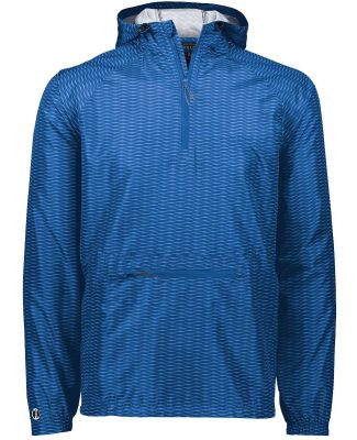 Holloway 229554 Range Hooded Packable Quarter-Zip  in Royal