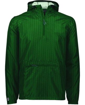 Holloway 229554 Range Hooded Packable Quarter-Zip  in Forest