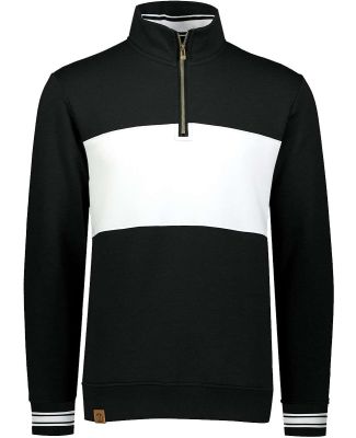 Holloway 229565 All-American Fleece Colorblocked Q in Black/ white
