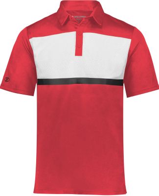 Holloway 222576 Prism Bold Polo in Scarlet/ white