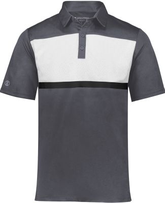 Holloway 222576 Prism Bold Polo in Carbon/ white
