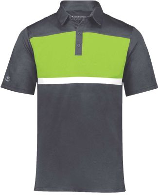 Holloway 222576 Prism Bold Polo in Carbon/ lime
