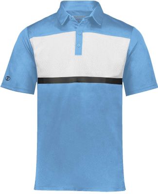 Holloway 222576 Prism Bold Polo in Columbia blue/ white